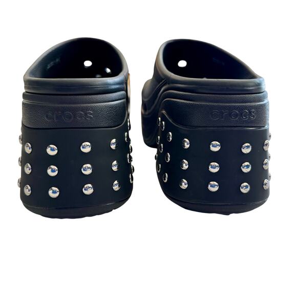 Crocs Siren Studded Heel Clog Mens 13 Black 209017-001 NEW Goth Y2K Punk main image 6